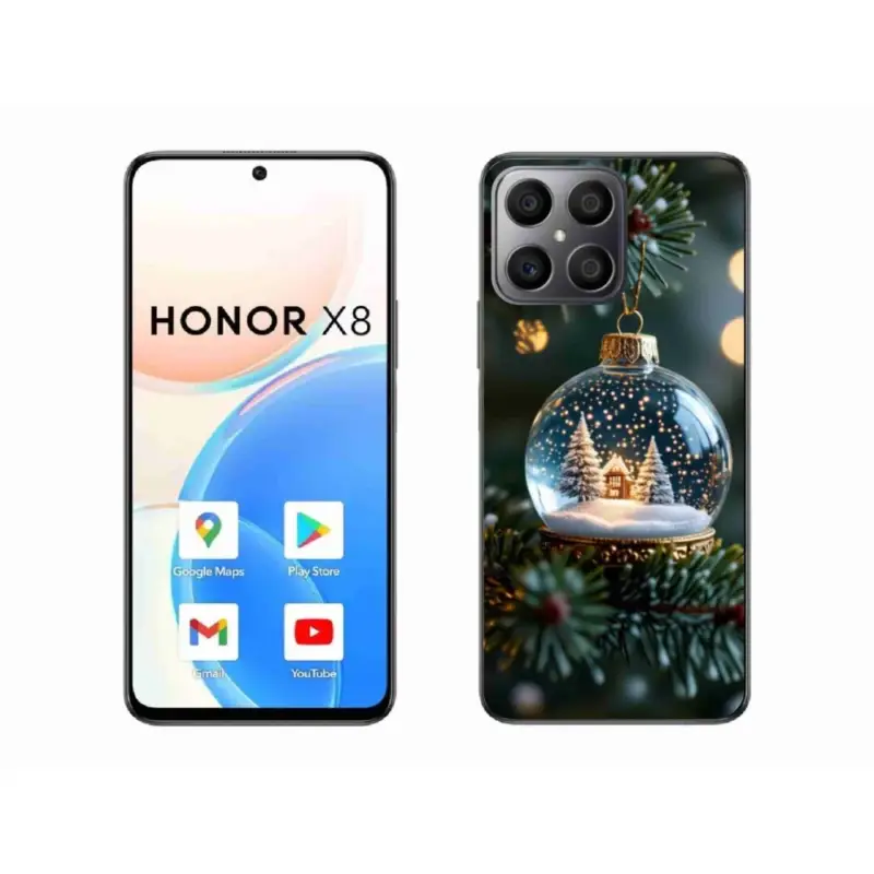 Gelový kryt mmCase na Honor X8 - vánoční koule 2 Cenová Bomba