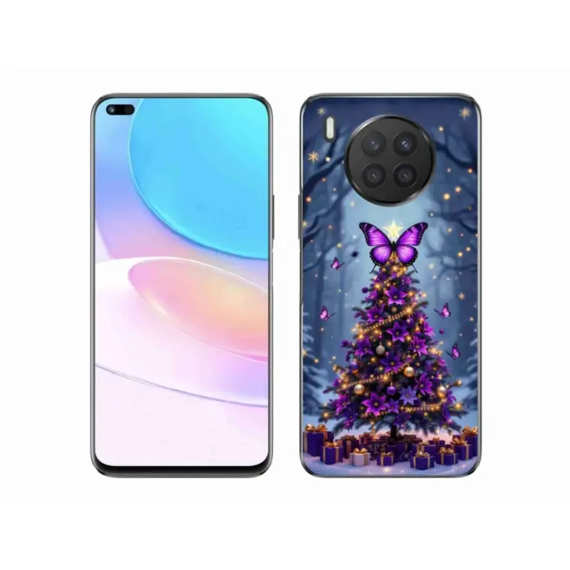 Cenově Výhodný Gelový kryt mmCase na Honor 50 Lite - motýlí vánoční stromek