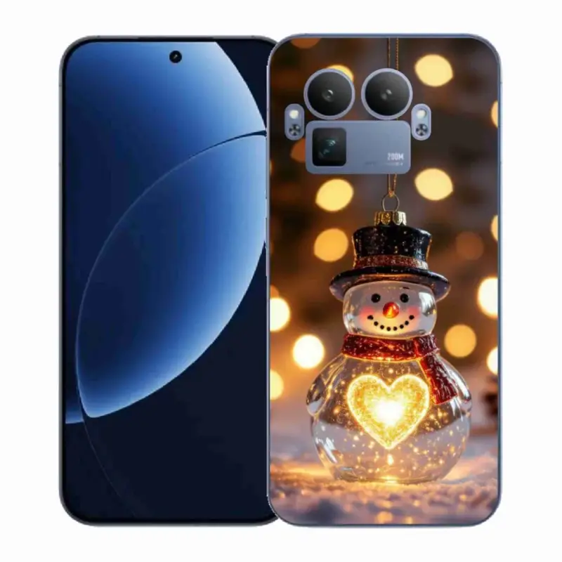 Gelový kryt mmCase na Realme GT 8 Pro 5G - svítící vánoční sněhulák Top Prodej