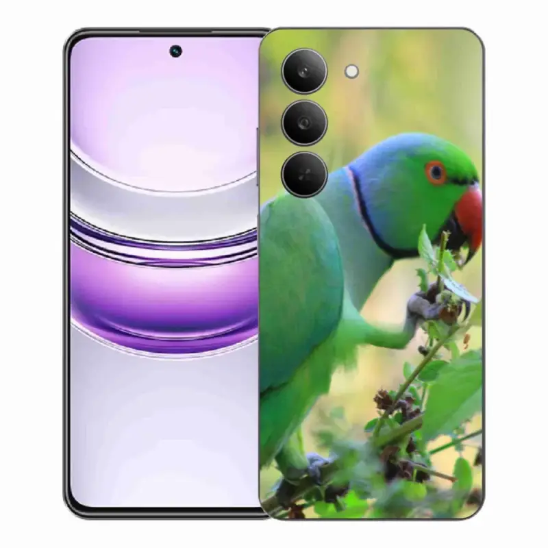 Gelový kryt mmCase na Realme 14x 5G - papoušek alexandr Poslední Šance