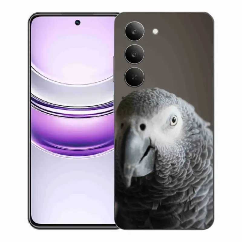 Levný Gelový kryt mmCase na Realme 14x 5G - papoušek žako 2
