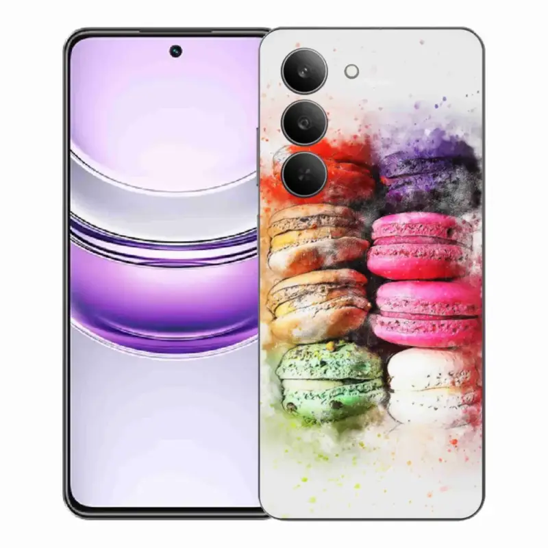 Pouze Dnes Gelový kryt mmCase na Realme 14x 5G - makrónky