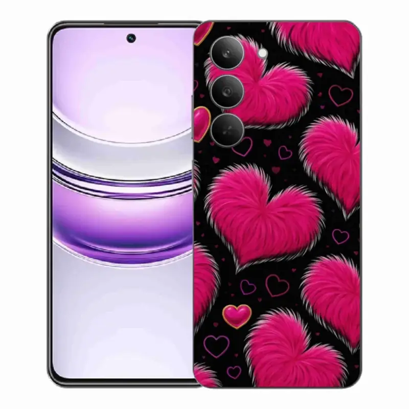 Sleva Gelový kryt mmCase na Realme 14x 5G - hebká srdce