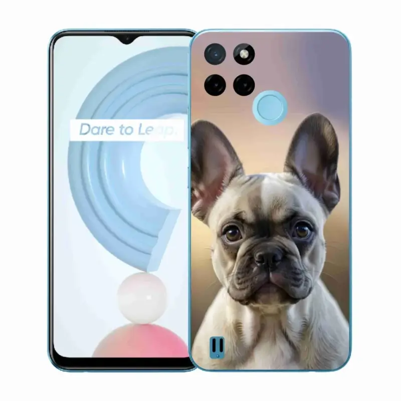 Nízká Cena Gelový kryt mmCase na Realme C21Y/C25Y - roztomilý francouzský buldoček