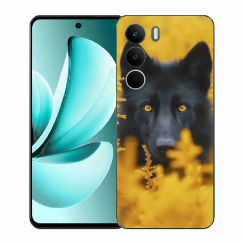 Nejlepší Volba Gelový kryt mmCase na Realme C71 - černý vlk 2