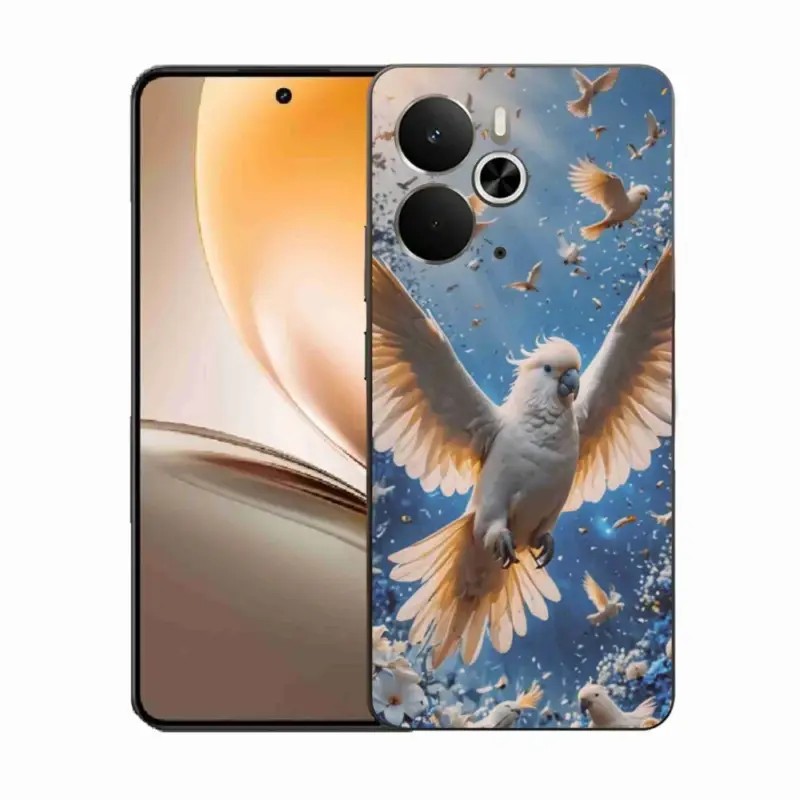 Přímo Od Výrobce Gelový kryt mmCase na Realme 14T 5G/14 5G - papoušek kakadu