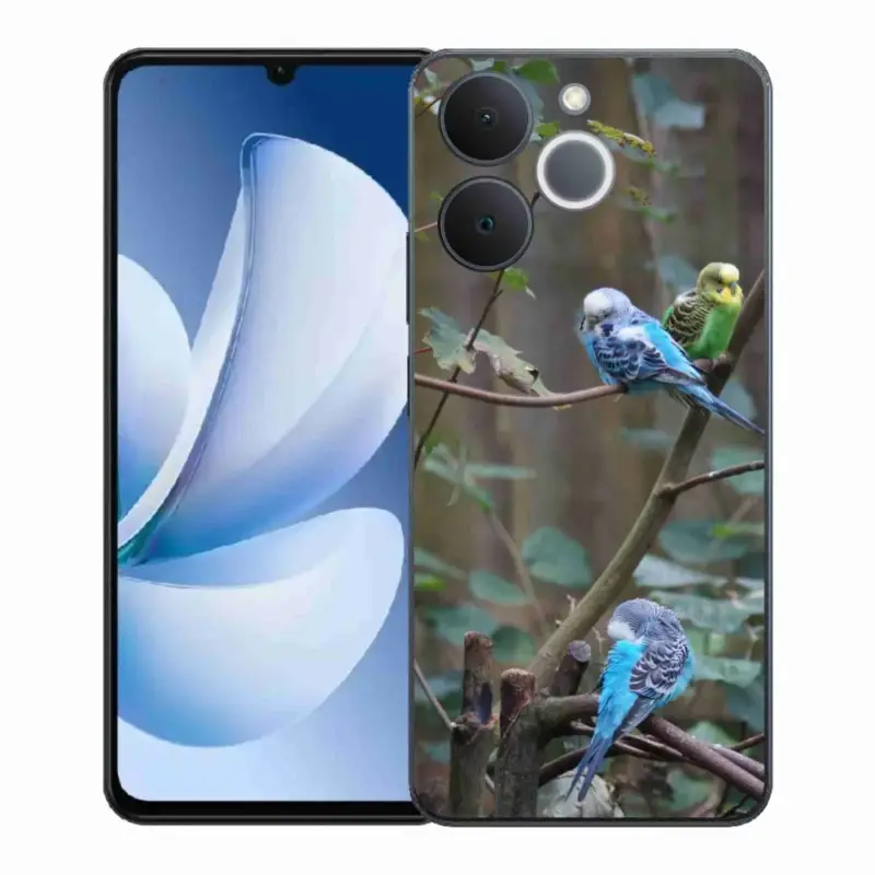 Finální Výprodej Gelový kryt mmCase na Realme Note 70T - papoušci na větvi