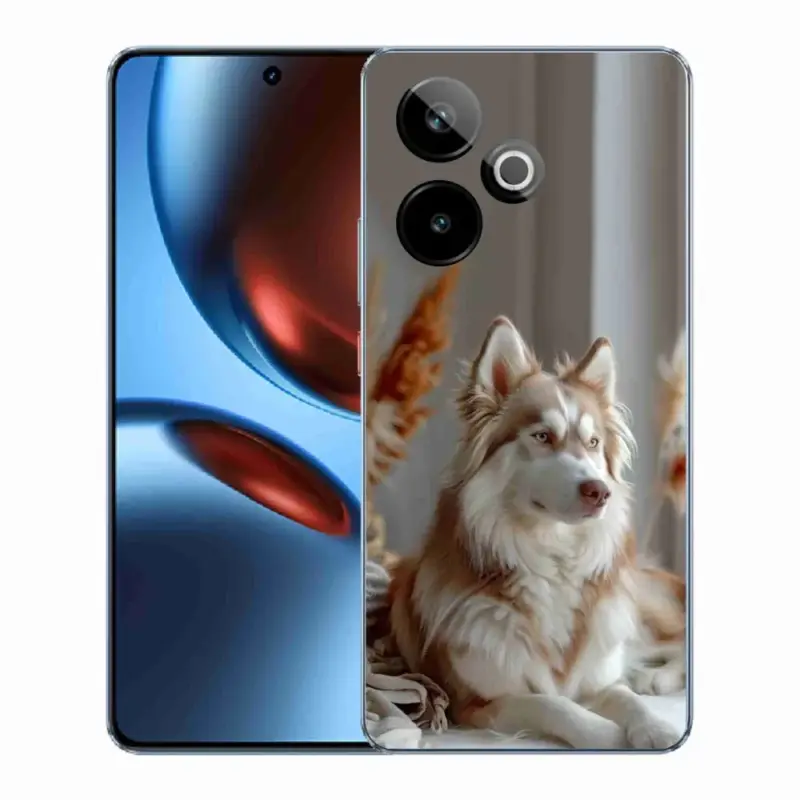 Gelový kryt mmCase na Realme GT7 5G/GT 7T 5G - klidný sibiřský husky Originální
