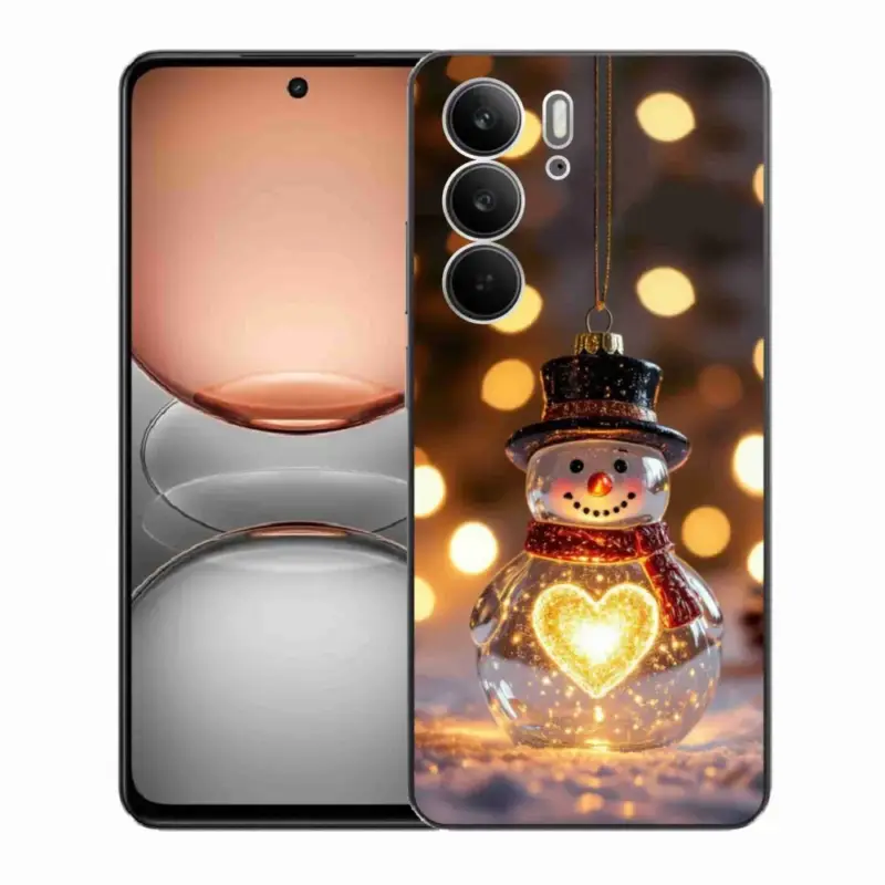 Jen Po Omezenou Doba Gelový kryt mmCase na Realme C75 - svítící vánoční sněhulák
