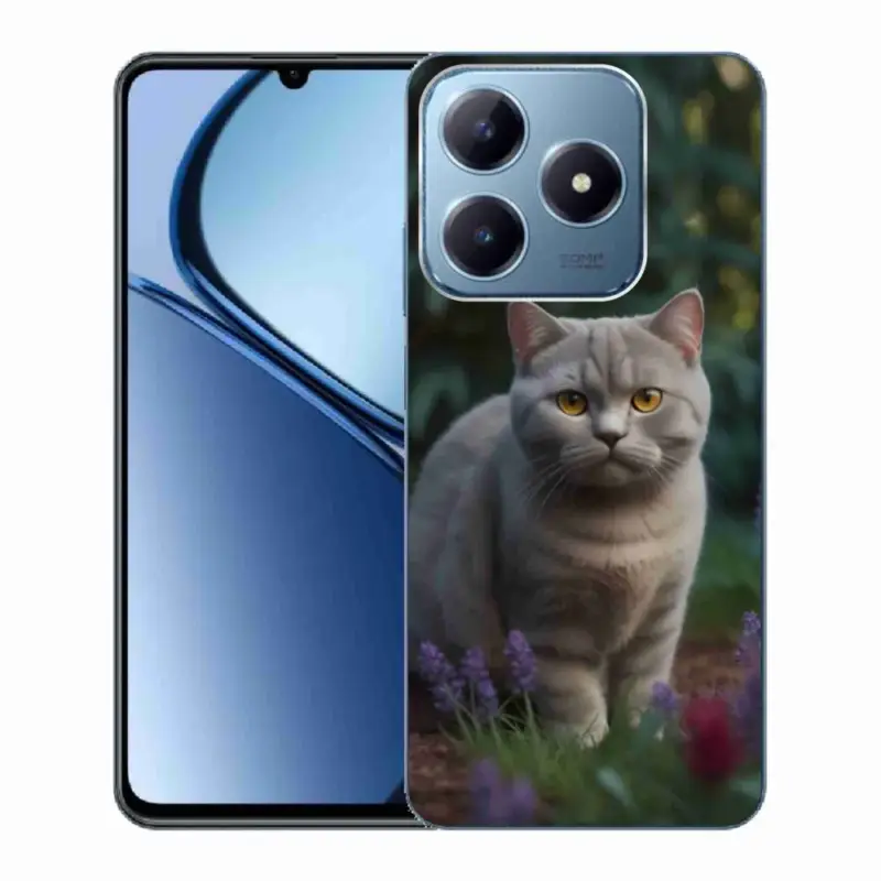 Gelový kryt mmCase na Realme C63 - britská kočka Akce