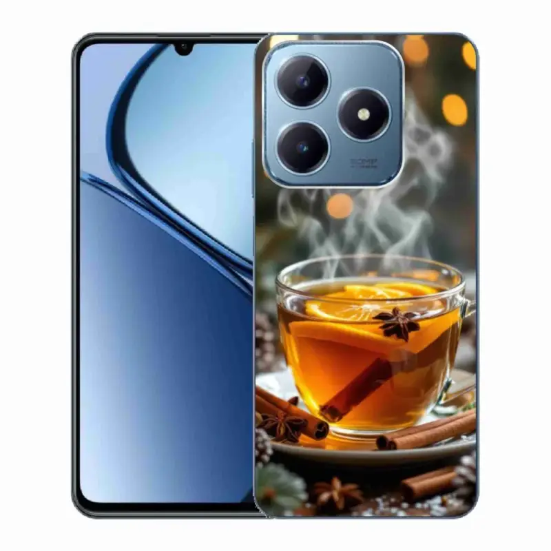 Gelový kryt mmCase na Realme C63 - vánoční punč Hit Sezóny