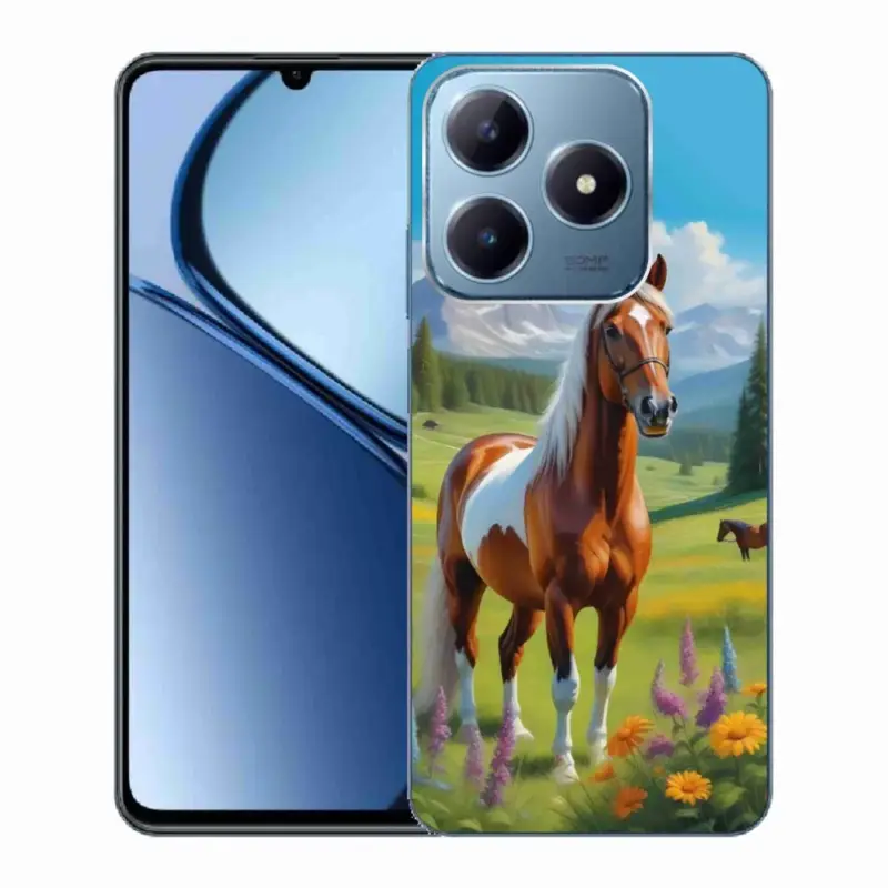 Víkendová Akce Gelový kryt mmCase na Realme C63 - kůň na louce