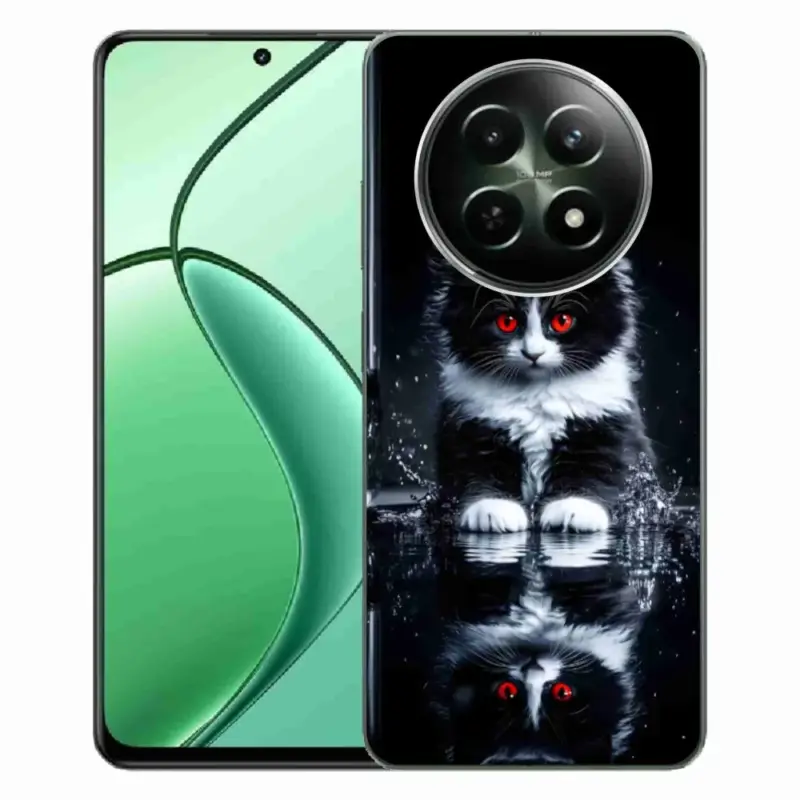 Akční Nabídka Gelový kryt mmCase na Realme 12 5G/12x 5G - černobílé kotě