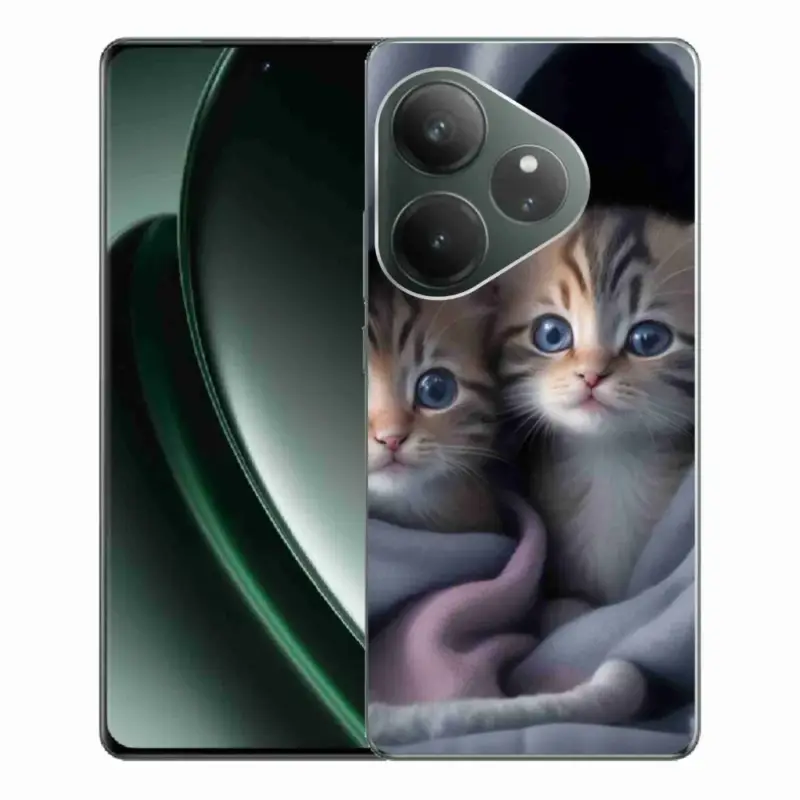 Gelový kryt mmCase na Realme GT 6 5G/GT 6T 5G - kočičí duo 2 Nejprodávanější