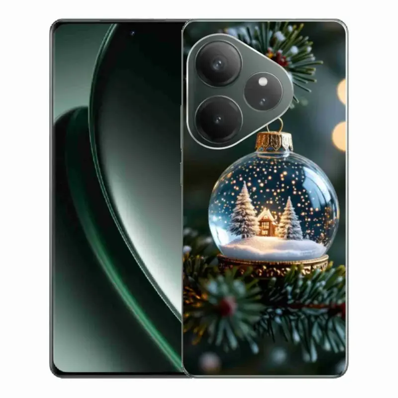 Značkový Gelový kryt mmCase na Realme GT 6 5G/GT 6T 5G - vánoční koule 2