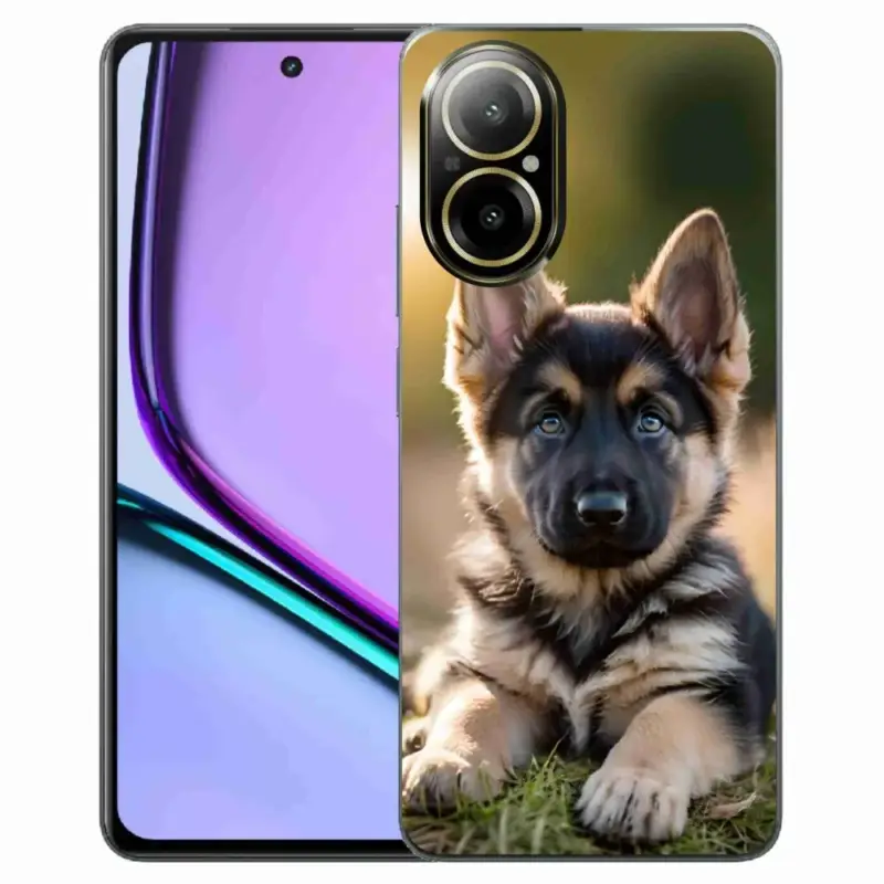 Gelový kryt mmCase na Realme C67 - německý ovčák v přírodě Nízká Cena