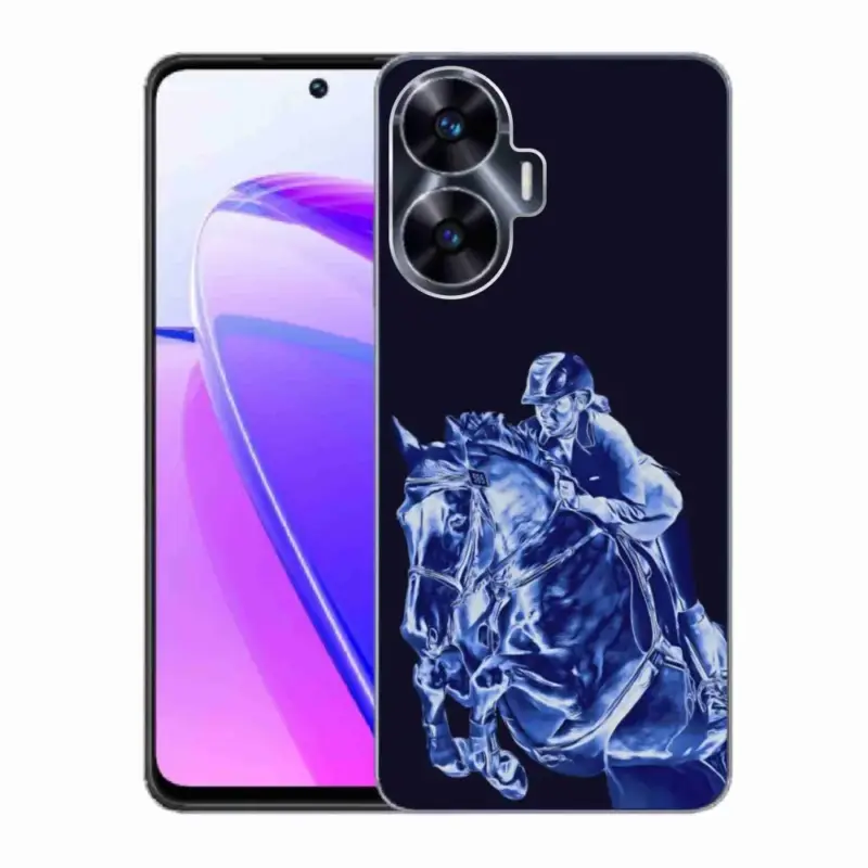 Gelový kryt mmCase na Realme C55 - dostihový kůň Nová Kolekce