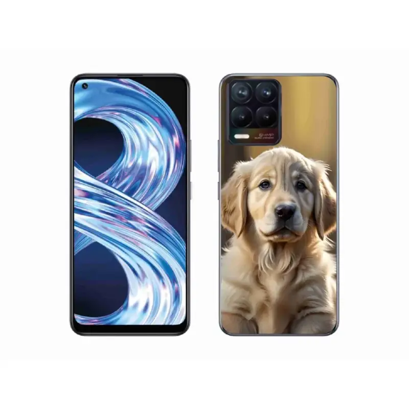 Gelový kryt mmCase na Realme 8 Pro - roztomilý zlatý retrívr Cenově Výhodný