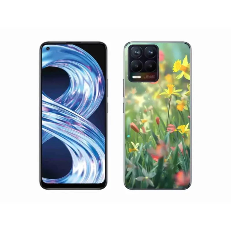 Pouze Dnes Gelový kryt mmCase na Realme 8 4G - jarní květy