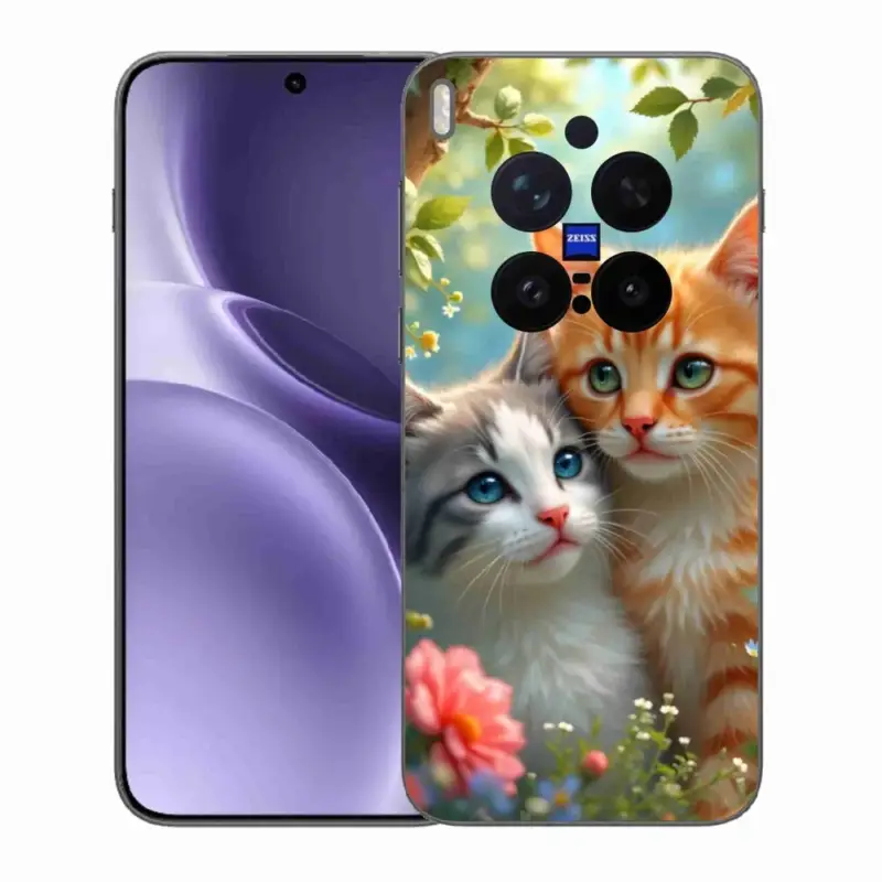 Nejprodávanější Gelový kryt mmCase na Vivo X300 Pro 5G - kočičí láska 2