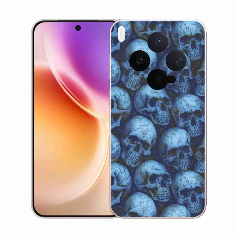 Zlevněný Gelový kryt mmCase na Vivo X300 5G - lebky