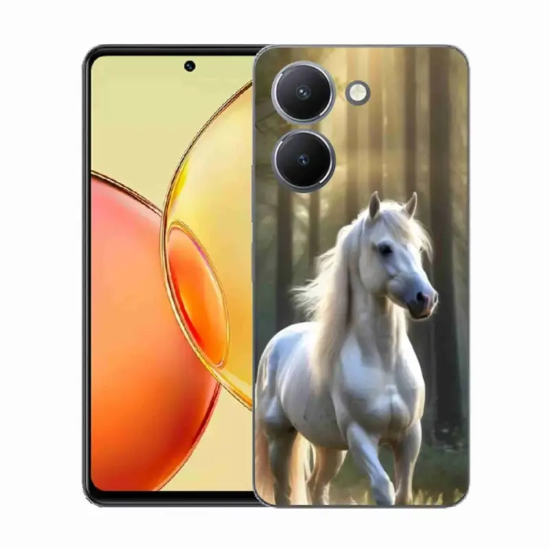 Sezónní Sleva Gelový kryt mmCase na Vivo Y36 - bílý kůň 3