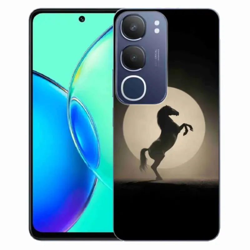 Sleva Gelový kryt mmCase na Vivo Y19S - kůň v siluetě