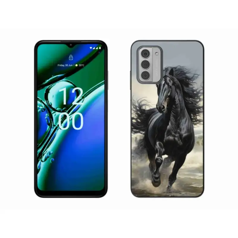 Poslední Šance Gelový kryt mmCase na Nokia G42 - běžící černý kůň