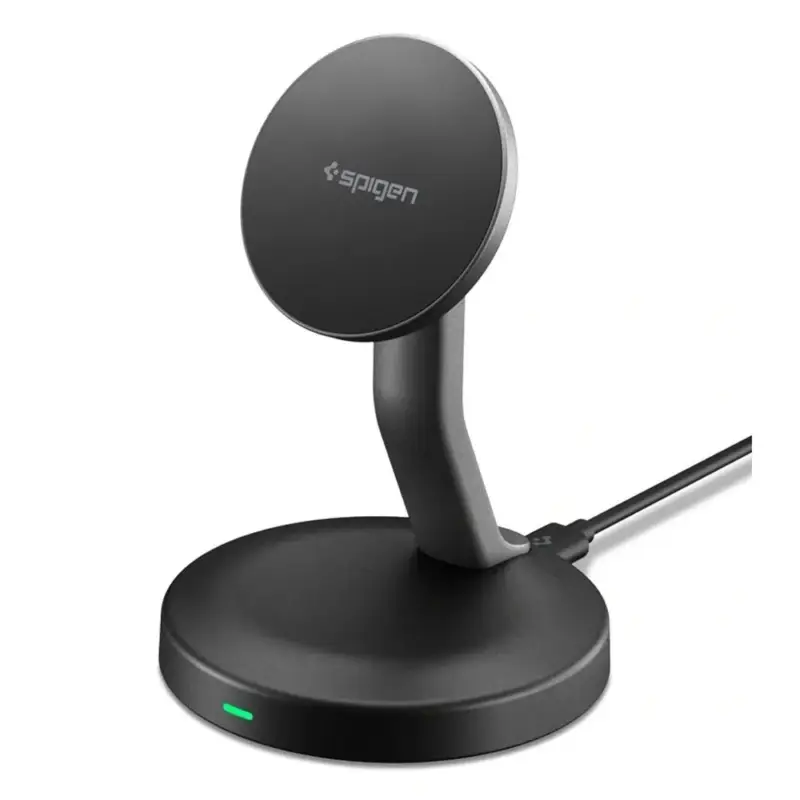 Víkendová Akce Spigen EF151MS magnetická bezdrátová nabíječka MagSafe 15W - černá