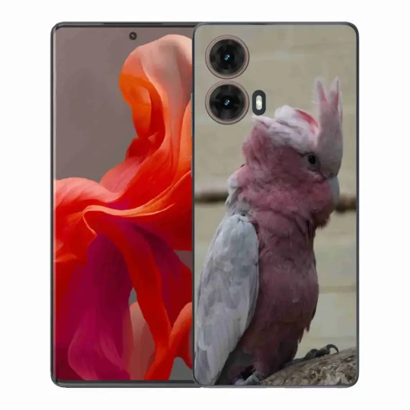 Gelový kryt mmCase na Motorola Moto G85 5G - papoušek kakadu růžový Víkendová Akce