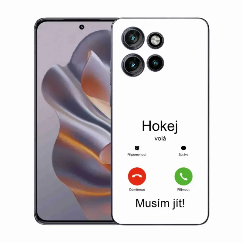 Gelový kryt mmCase na Motorola Edge 50 Neo - hokej volá bílé pozadí Super Cena