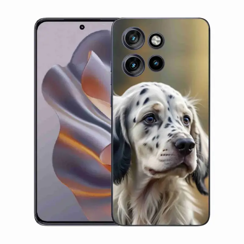 Gelový kryt mmCase na Motorola Edge 50 Neo - anglický setr Finální Výprodej