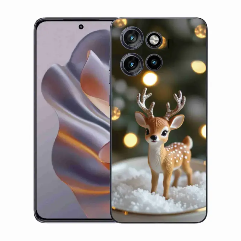 Pouze Dnes Gelový kryt mmCase na Motorola Edge 50 Neo - roztomilý vánoční jelen