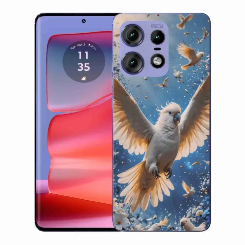 Gelový kryt mmCase na Motorola Edge 50 Pro - papoušek kakadu Sezónní Sleva