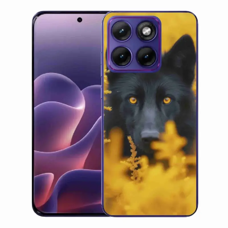 Gelový kryt mmCase na Motorola Edge 70 Fusion - černý vlk 2 Akce