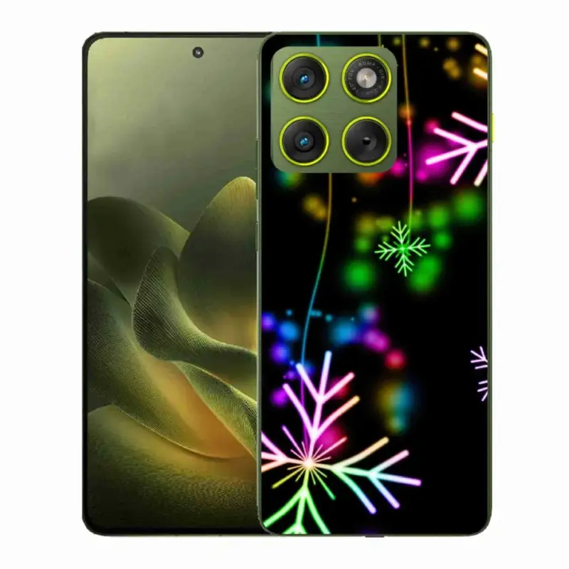 Gelový kryt mmCase na Motorola Edge 70 - barevné vločky Autentický