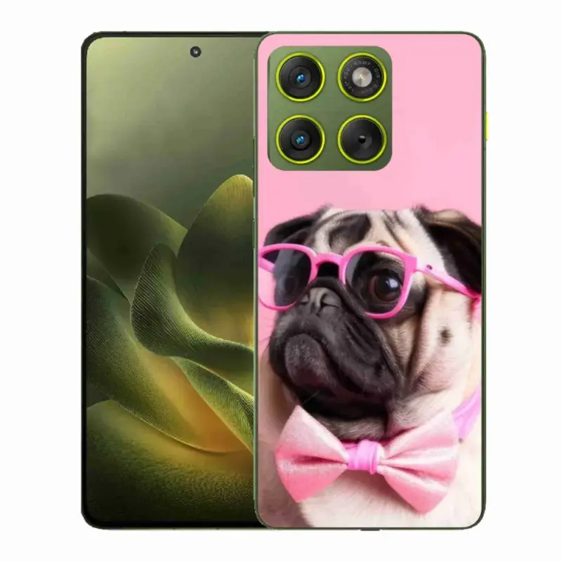 Gelový kryt mmCase na Motorola Edge 70 - stylový mops Vrácení Zdarma