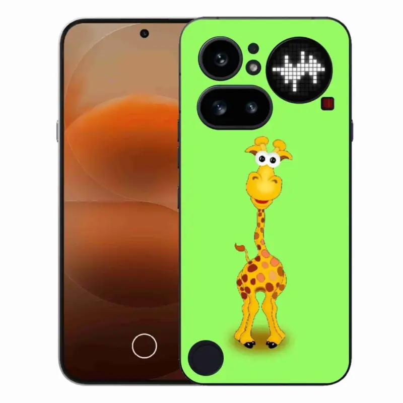 Vysoce Kvalitní Gelový kryt mmCase na Nothing Phone (4a) - kreslená žirafa