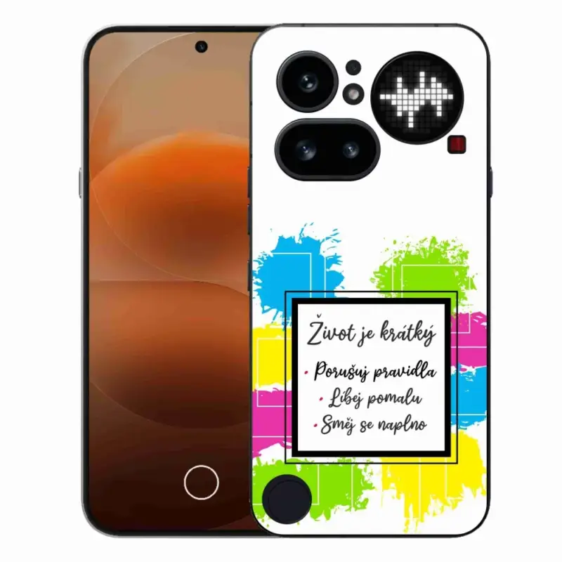 Gelový kryt mmCase na Nothing Phone (4a) - citát 5 bílé pozadí Nejlepší Cena