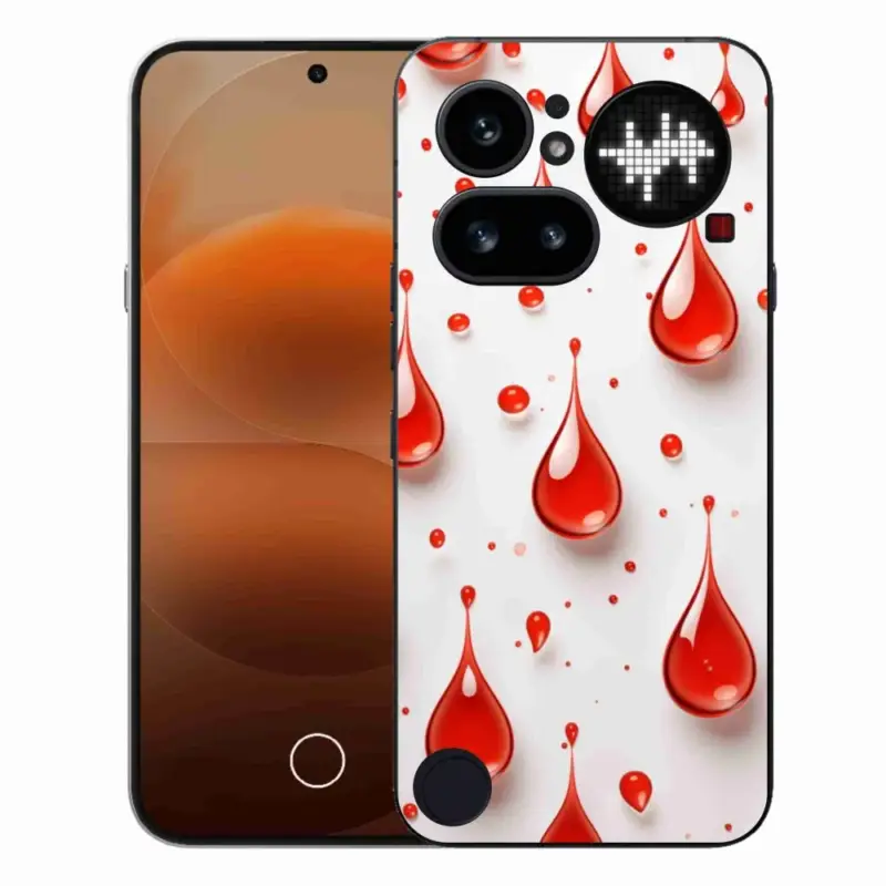 Pouze Dnes Gelový kryt mmCase na Nothing Phone (4a) - červené kapky