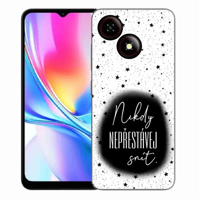 Gelový kryt mmCase na ZTE Blade A35E - citát 1 černobílé pozadí Nejlepší Volba