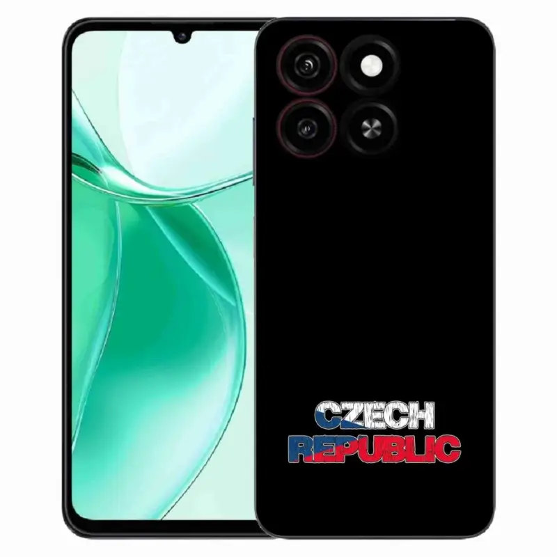 Výhodná Nabídka Gelový kryt mmCase na ZTE Blade A35 - Czech Republic černé pozadí