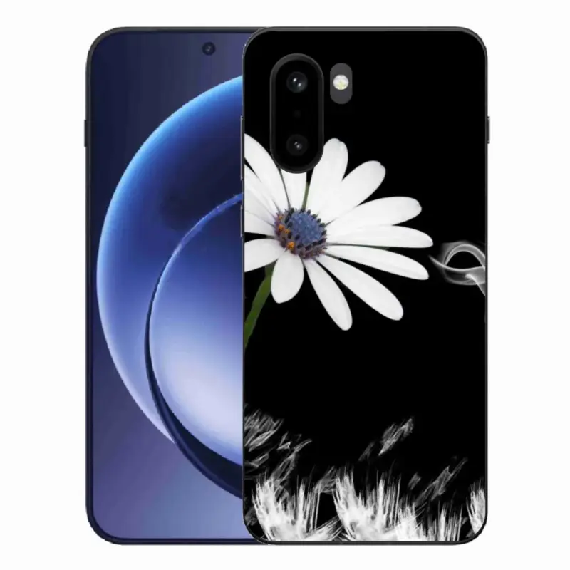 Časově Omezené Gelový kryt mmCase na One Plus 15R - bílá květina