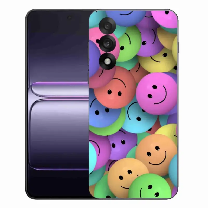 Gelový kryt mmCase na One Plus Nord 5 - barevní smajlíci Zlevněný
