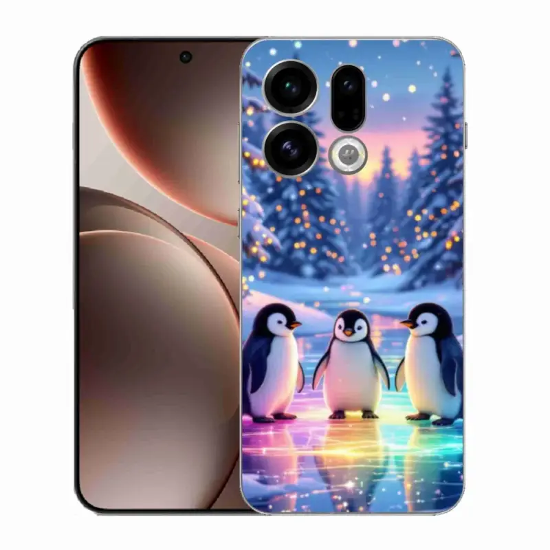 Gelový kryt mmCase na Oppo Find X9 - tučnáci Cenová Bomba