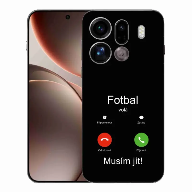 Expresní Doručení Gelový kryt mmCase na Oppo Find X9 Pro - fotbal volá černé pozadí