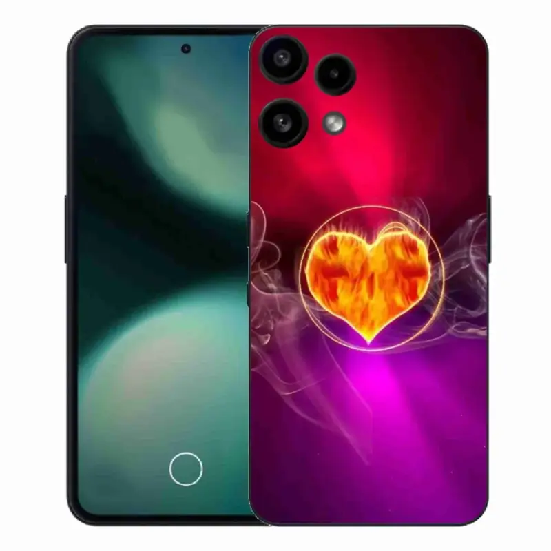 Gelový kryt mmCase na Nothing Phone (3a) Lite - ohnivé srdce Rychlé Dodání