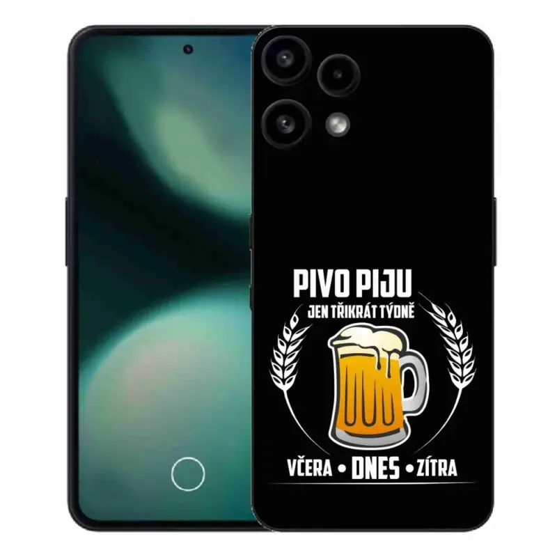 Gelový kryt mmCase na Nothing Phone (3a) Lite - pivní motiv černé pozadí Akce