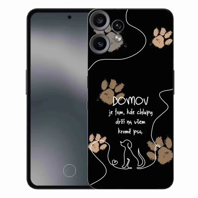 Originální Gelový kryt mmCase na Nothing CMF Phone 2 Pro - psí motiv černé pozadí