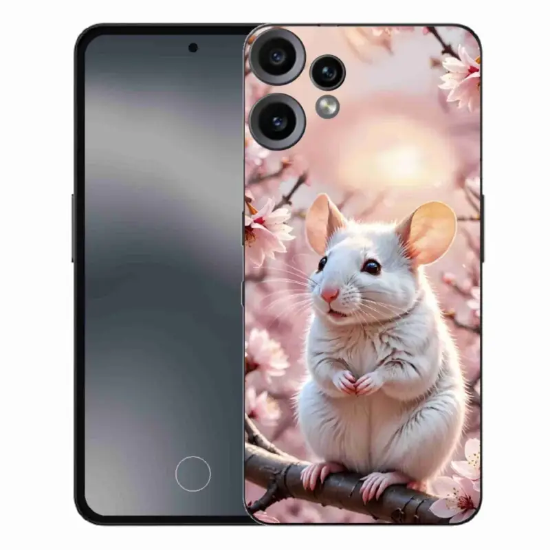 Originální Gelový kryt mmCase na Nothing CMF Phone 2 Pro - bílá myš na větvi